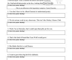 Allusion Worksheets