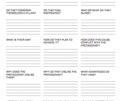 Villain Worksheets