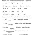 Free Printable Apostrophe Worksheets