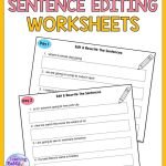 FREE Daily Sentence Editing / Correcting Worksheets – Print & Digital …
