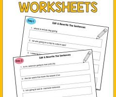Everyday Edits Worksheets