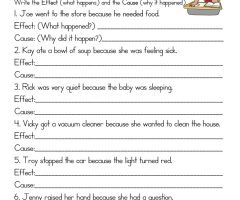 Cause And Effect Essay Worksheets