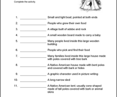 Native Americans Worksheets