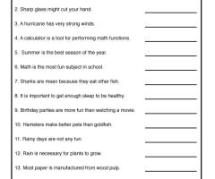 Fact Or Opinion Worksheets