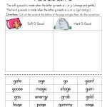 Soft G Worksheet