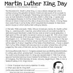 Dr Martin Luther King Jr Worksheets For Kids