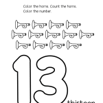 Number 13 Worksheets Number 13 writing, counting and identification printable worksheets for …