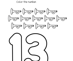 Number 13 Worksheets
