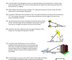 Right Triangle Word Problems Worksheets