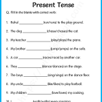 Present Tense Worksheets for Grade 4 – Your Home Teacher