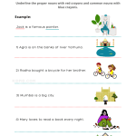 Common And Proper Nouns Worksheets Proper and Common Nouns Printable Worksheets for Grade 1 – Kidpid