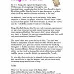 The signing of the Magna Carta by King John – Year 7 Worksheet