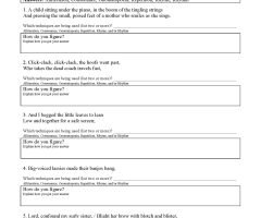 Literary Devices Worksheets